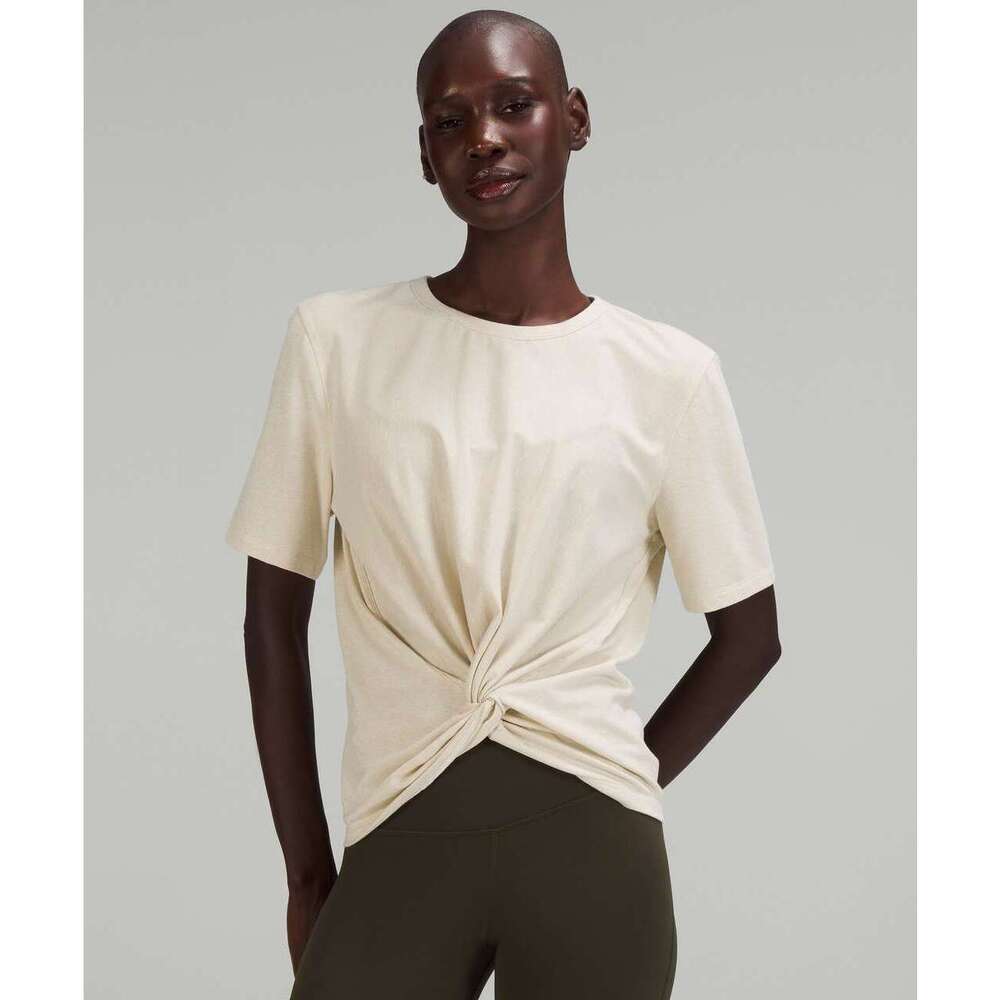Lululemon Crescent T-Shirt Spark, Bone, Size 6